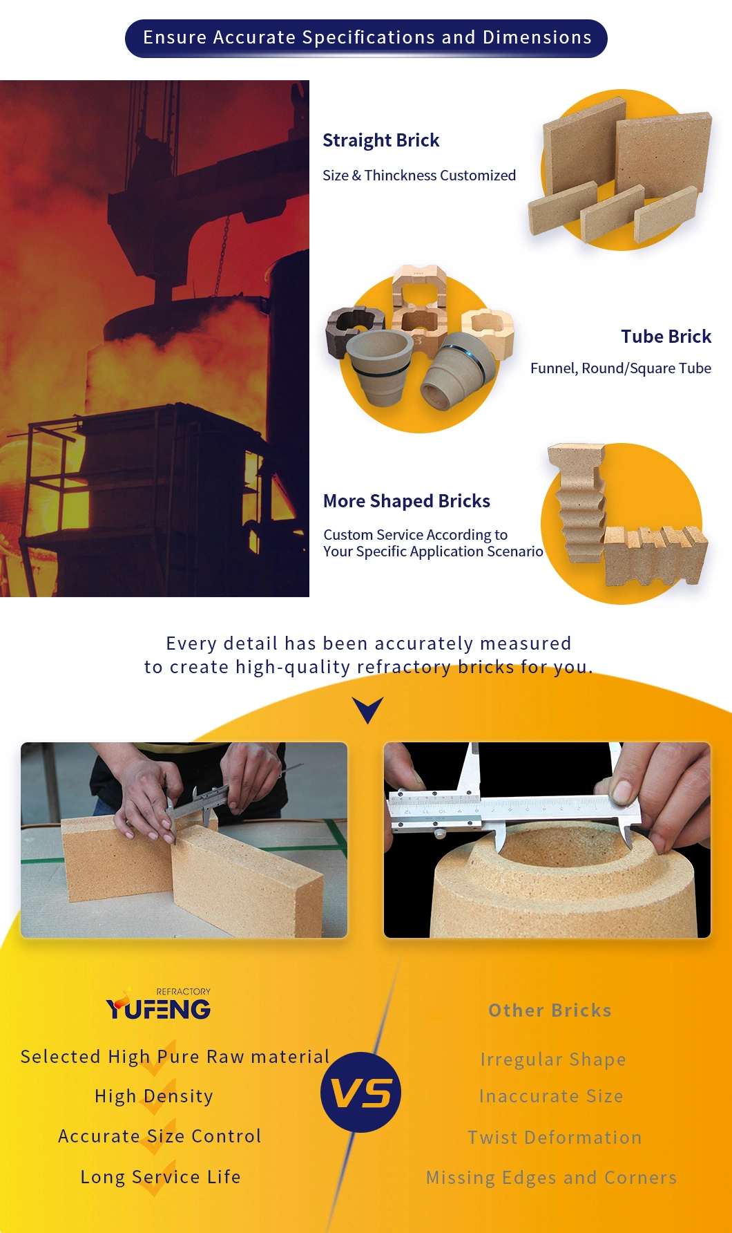 Sintered Fused Alumina Magnesia Spinel Refractory Cement Rotary Kiln Bricks