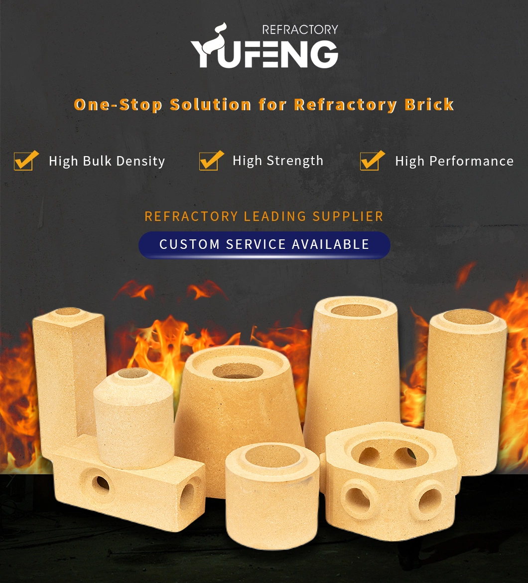 Steel Foundry Industry Fire Clay/Bauxite/Andlusite/Mullite Raw Material Alumina Hollowware Cast Brick